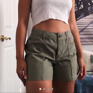vintage high green cargo shorts